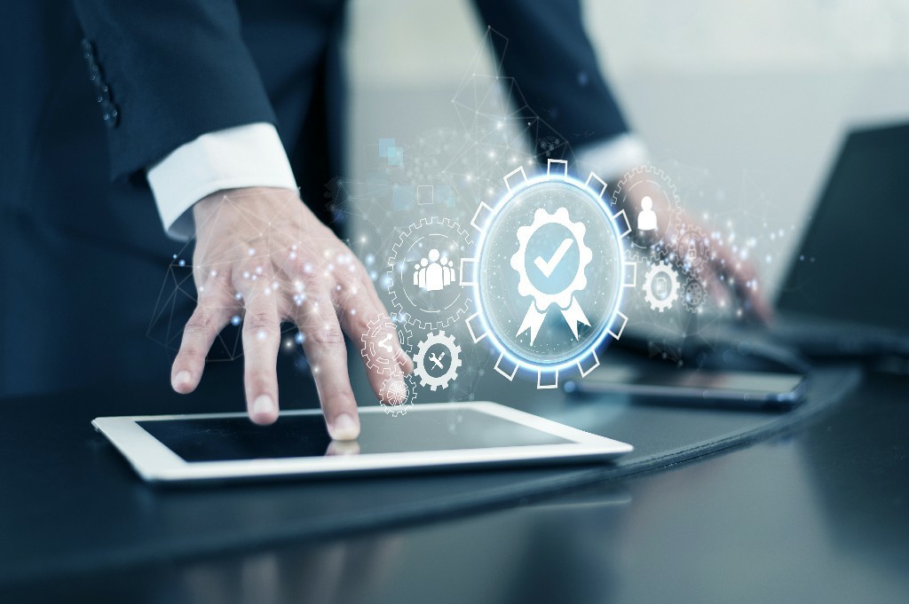 Quality inspection professional at work